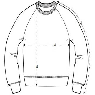 Sweater maattabel Sweater maattabel